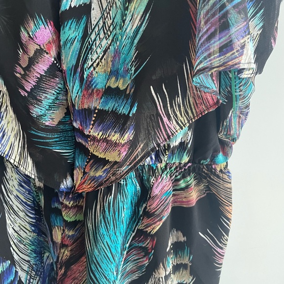 Cute summer dress with peacock feather design - Picture 3 of 4